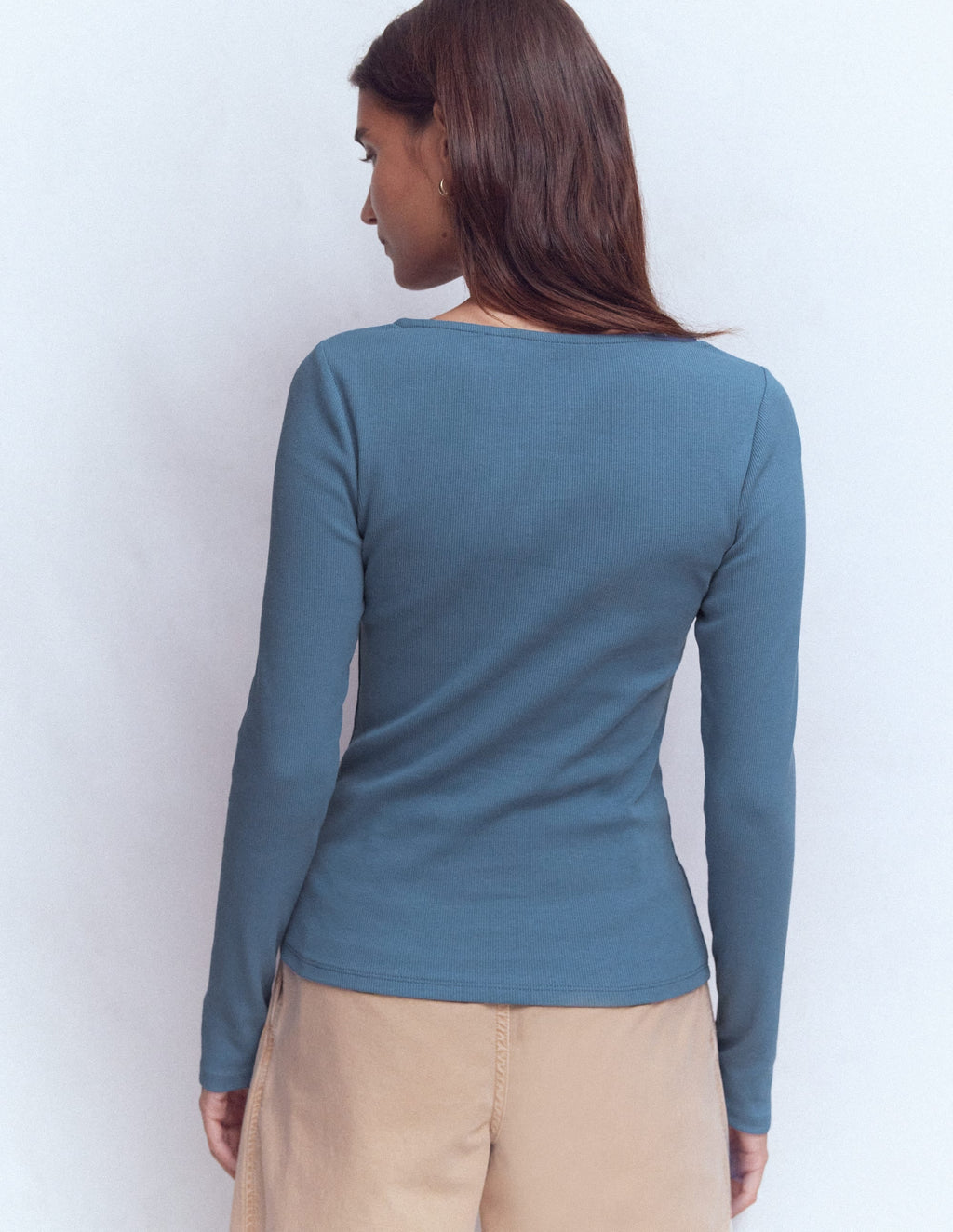 Rib Henley-Sailor Blue