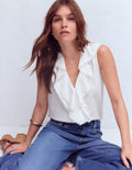Eliza Sleeveless Top-White