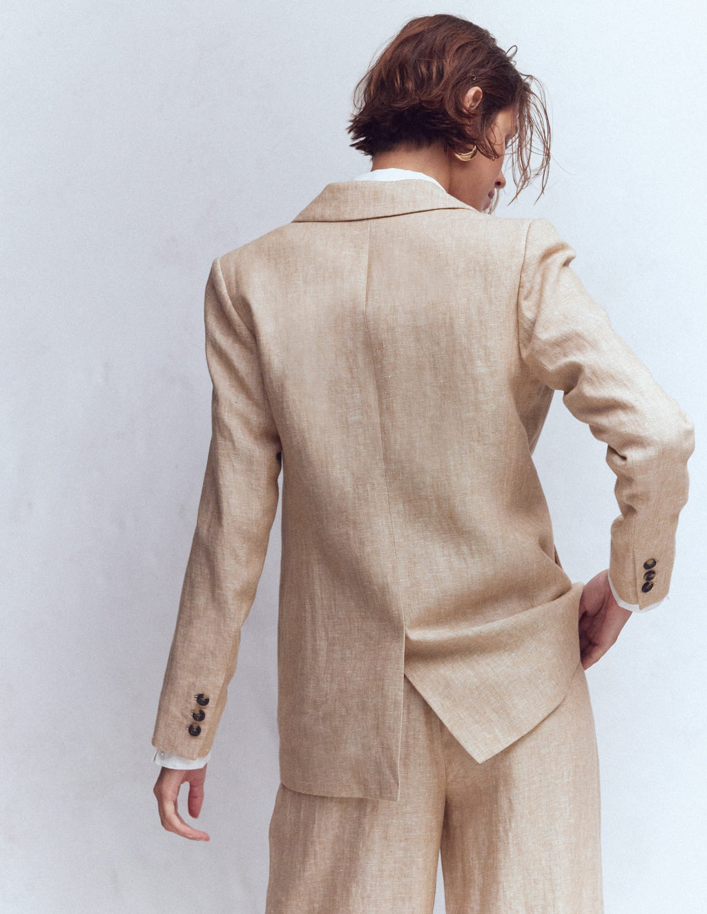 Woodbridge Linen Blazer-Amphora, Chambray