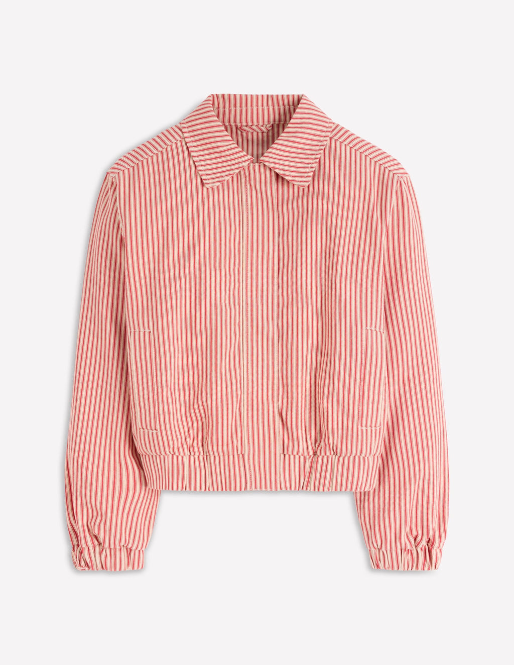 Harrington Jacket-Red Tram Stripe