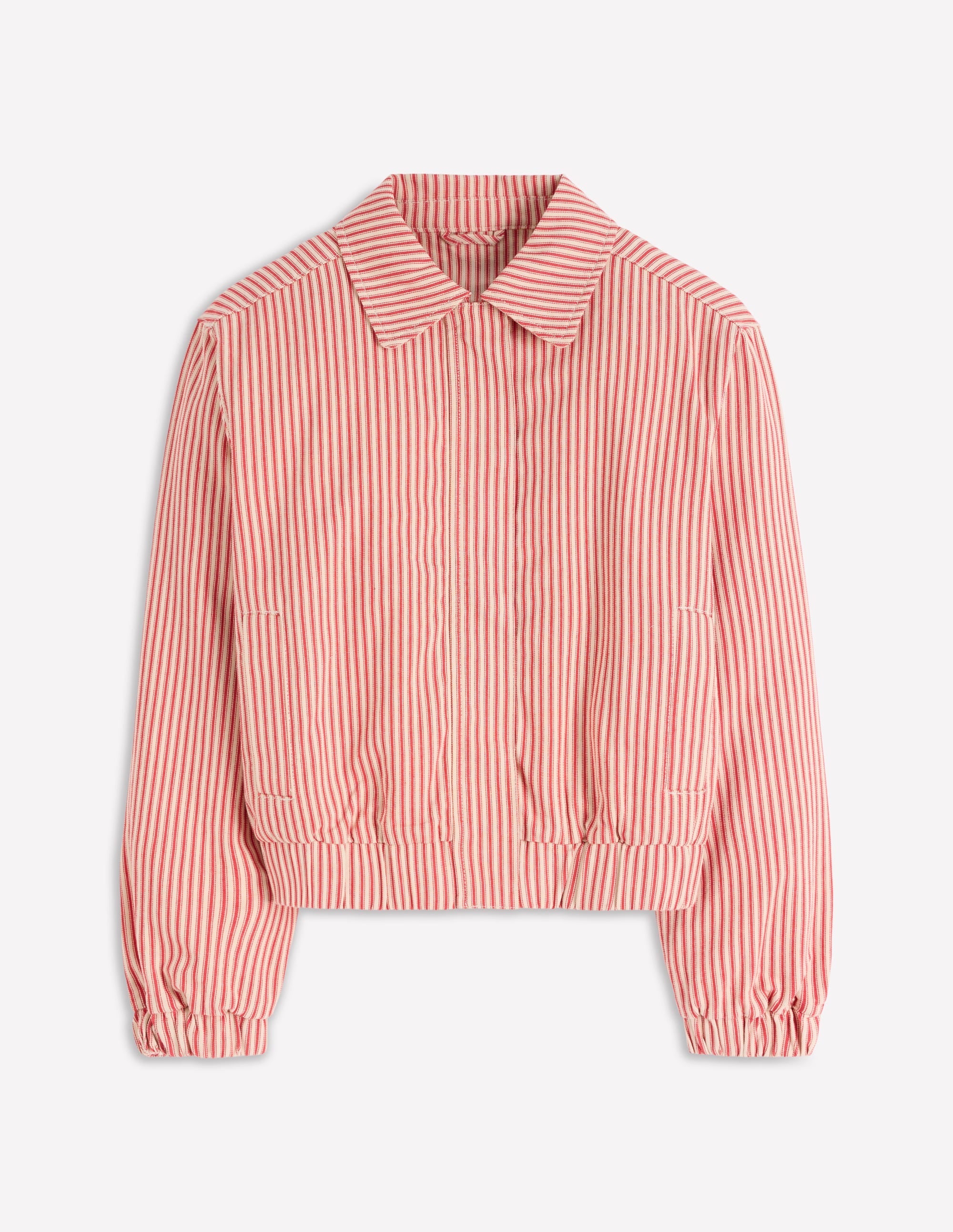 Harrington Jacket-Red Tram Stripe