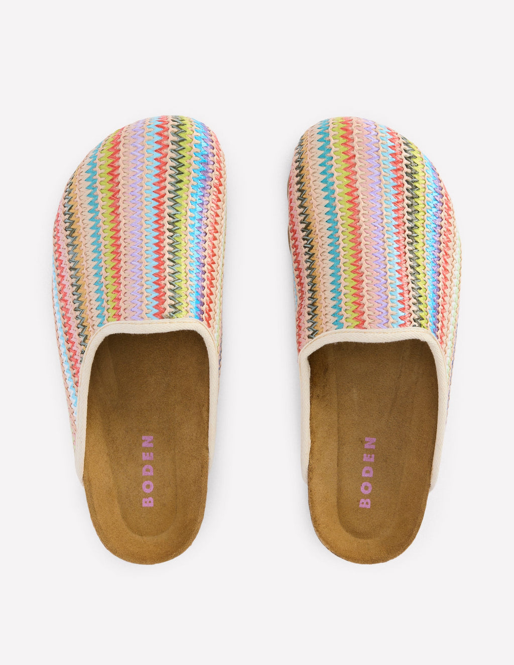 Lyla Colour Block Clogs-Multi Weave