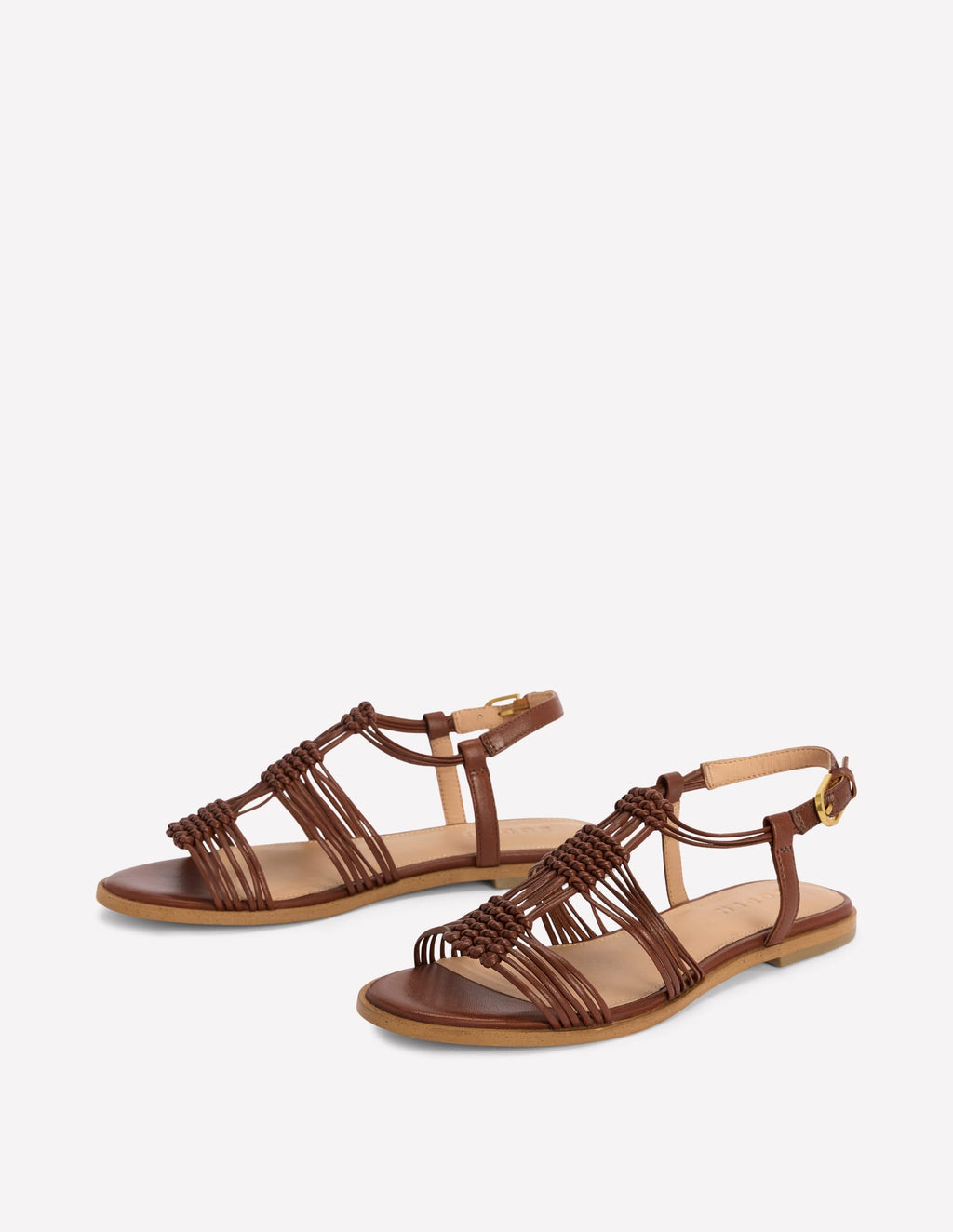 Multi Strap Knot Sandal-Tan