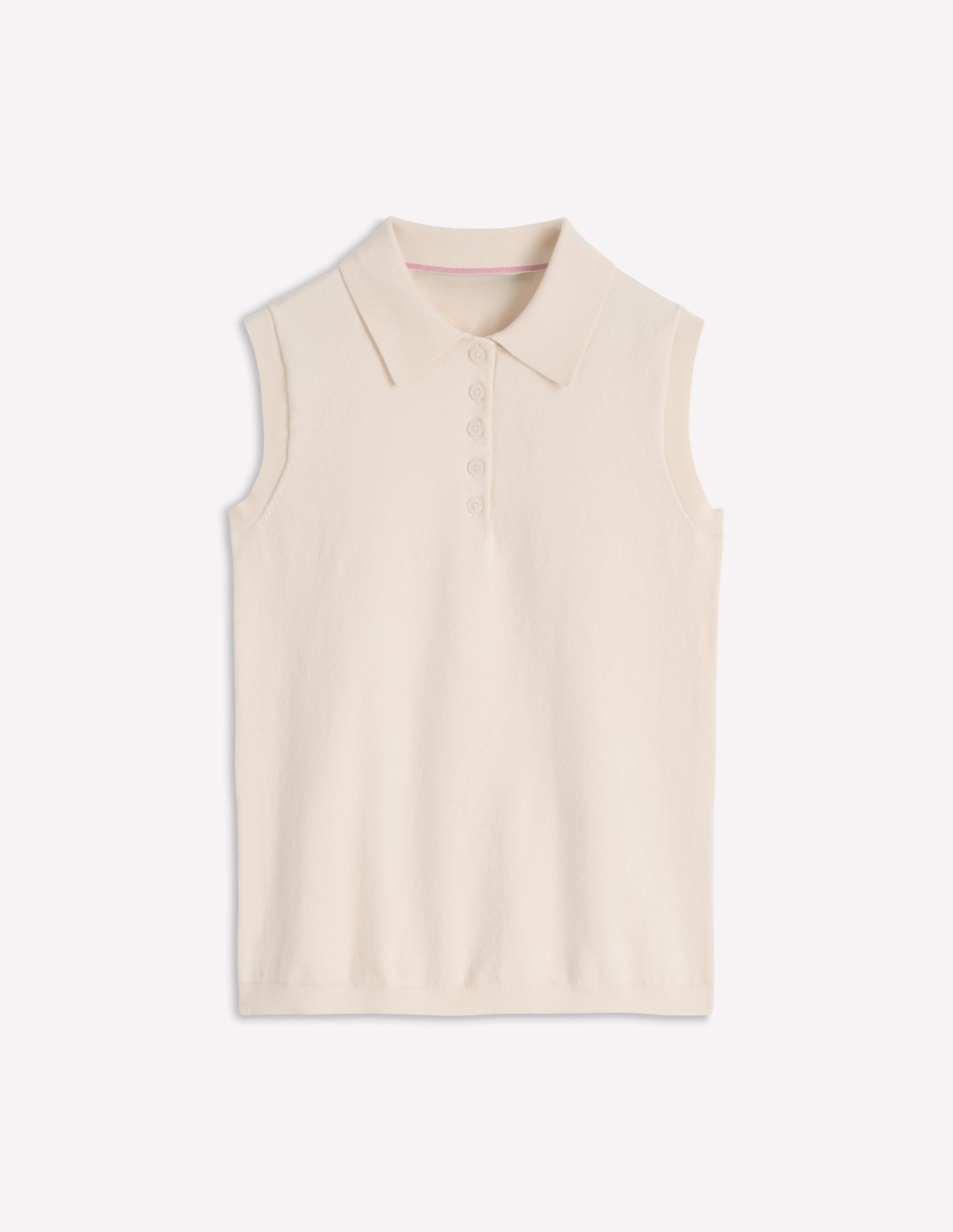 Chloe Henley Knitted Tank-Warm Ivory