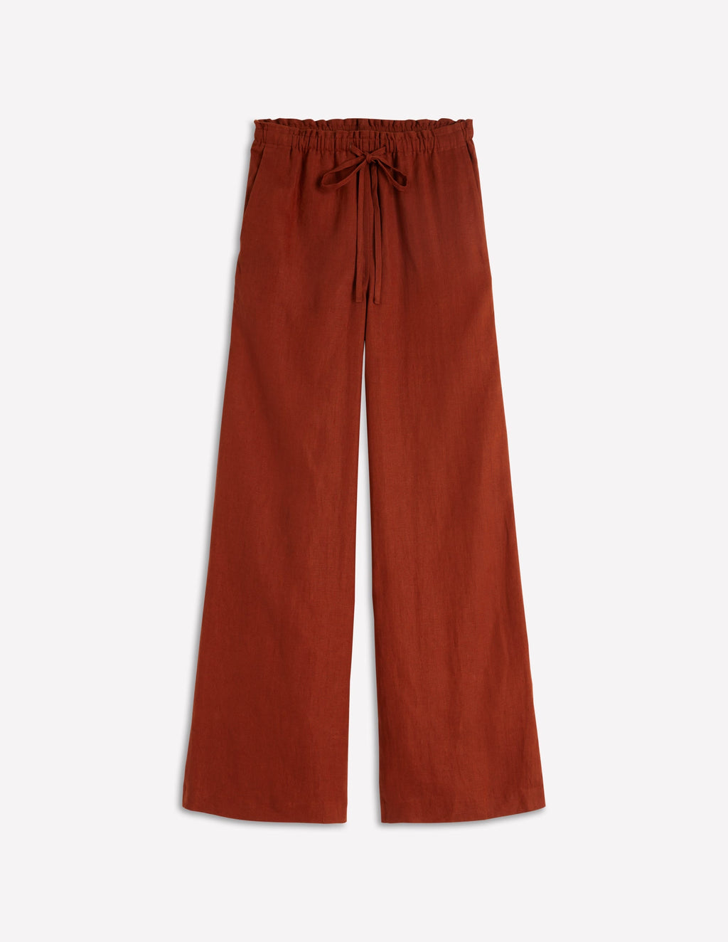 Islington Linen Pants-Burnt Orange