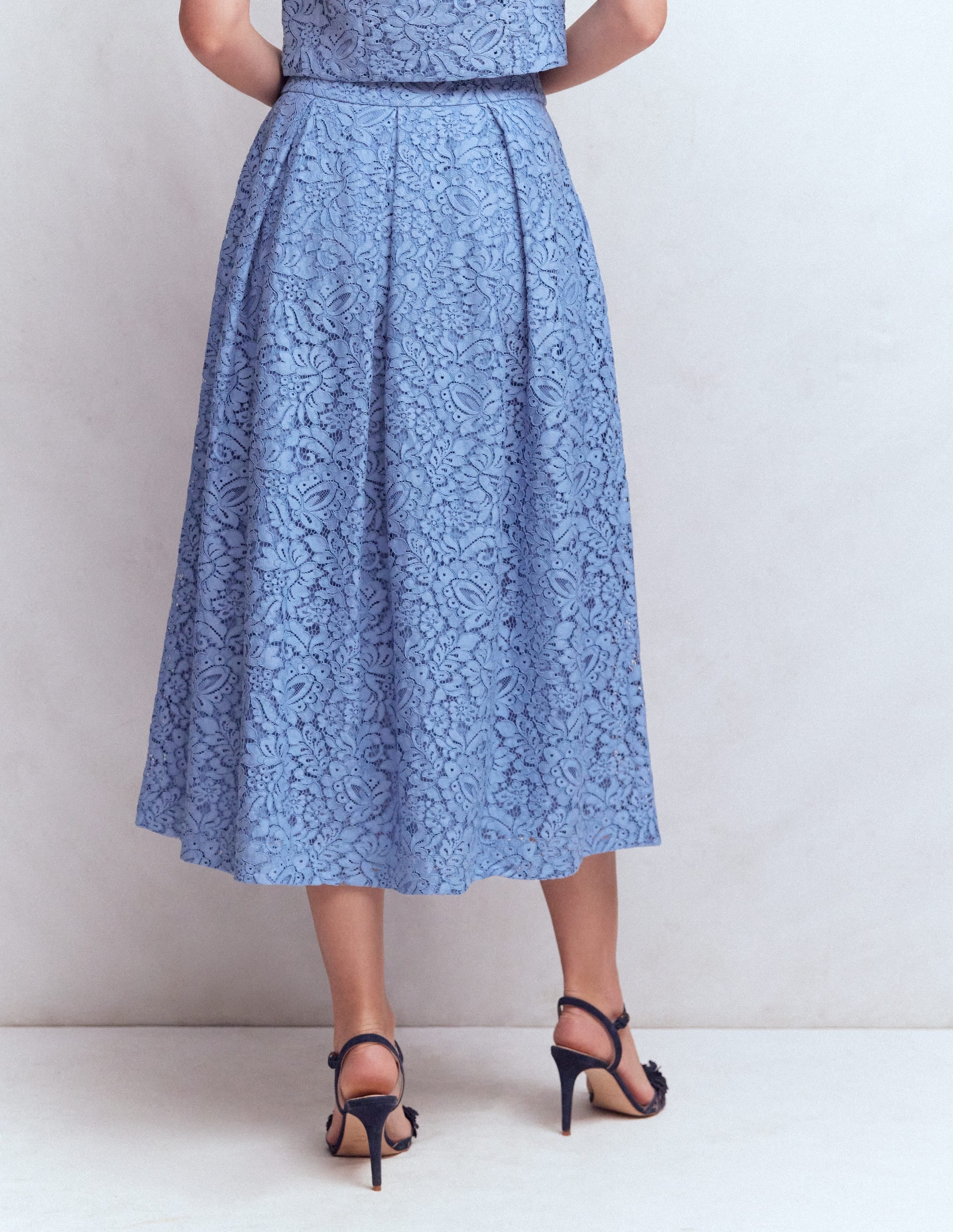 Verity Lace Skirt-Cornflower Blue
