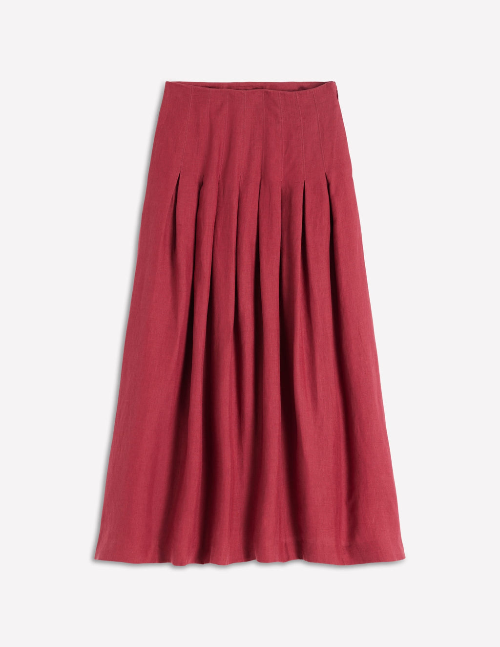 Valentina Linen Skirt-Rich Chestnut