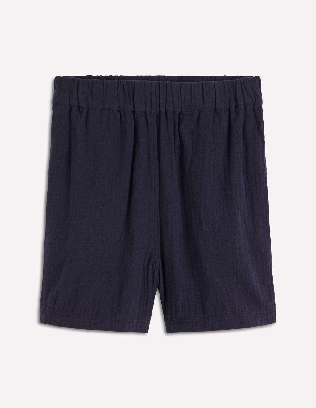 Pull On Double Cloth Shorts-Navy