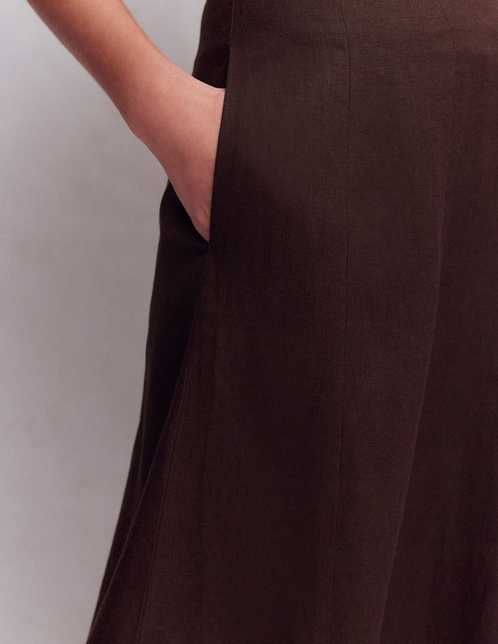 Miriam Linen Maxi Skirt-Bitter Chocolate