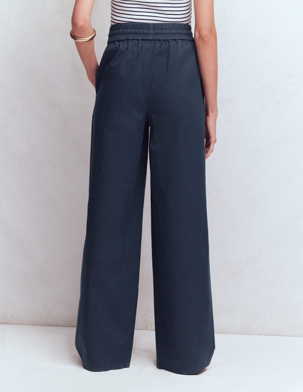 Greenwich Tie Waist Pants-Navy