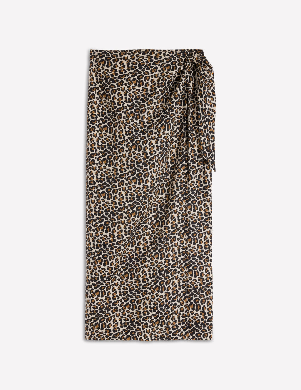 Dimitra Linen Column Skirt-Almond Milk, Cheetah Pop