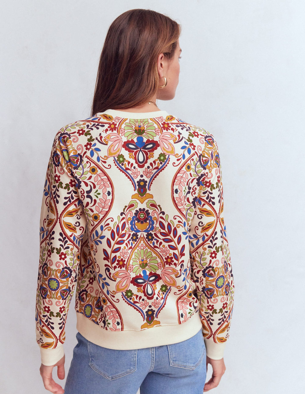 Emi Printed Sweatshirt-Multi, Enchanted Gardenia