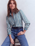 Cara Denim Shirt-Blue Broderie