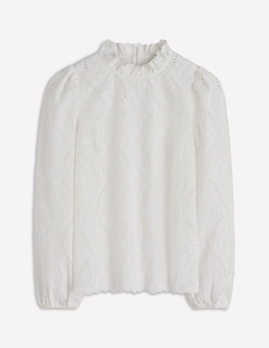 Puff Sleeve Interest Top-Ivory