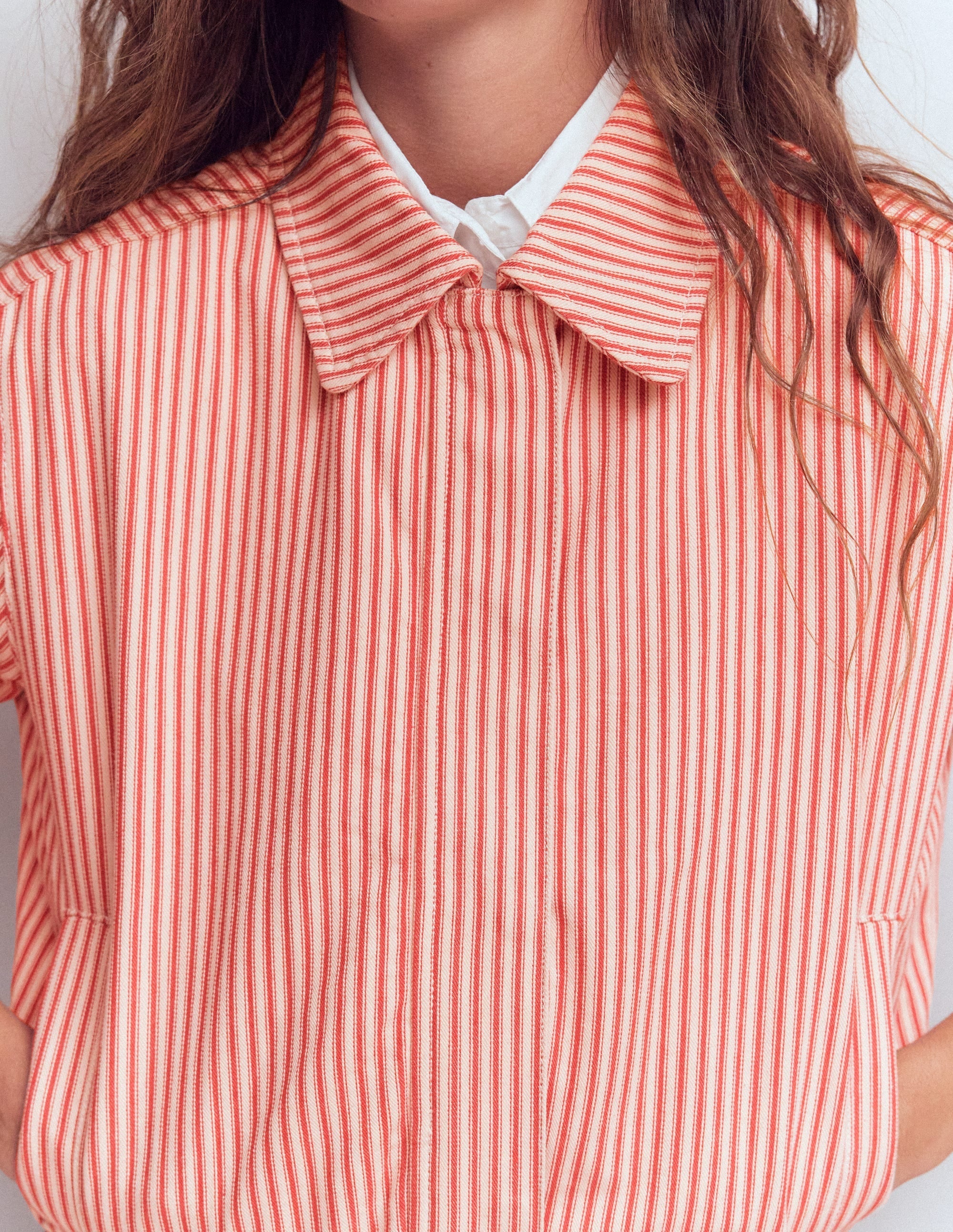 Harrington Jacket-Red Tram Stripe
