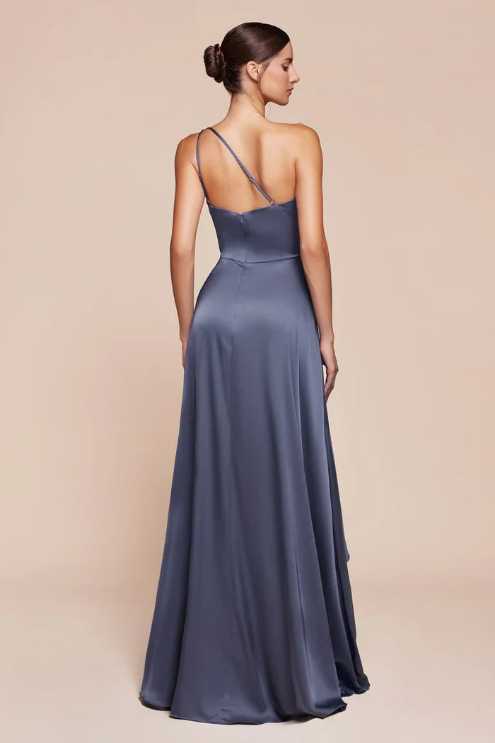 Ladivine One Shoulder Satin A-Line Dress