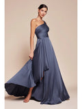 Ladivine One Shoulder Satin A-Line Dress