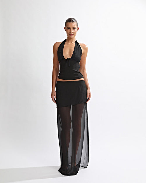 Sage Halter Top Black