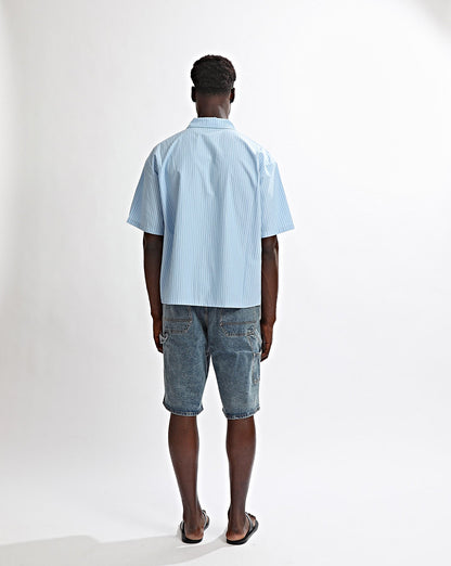 Theo Short Sleeve Shirt Blue Stripe