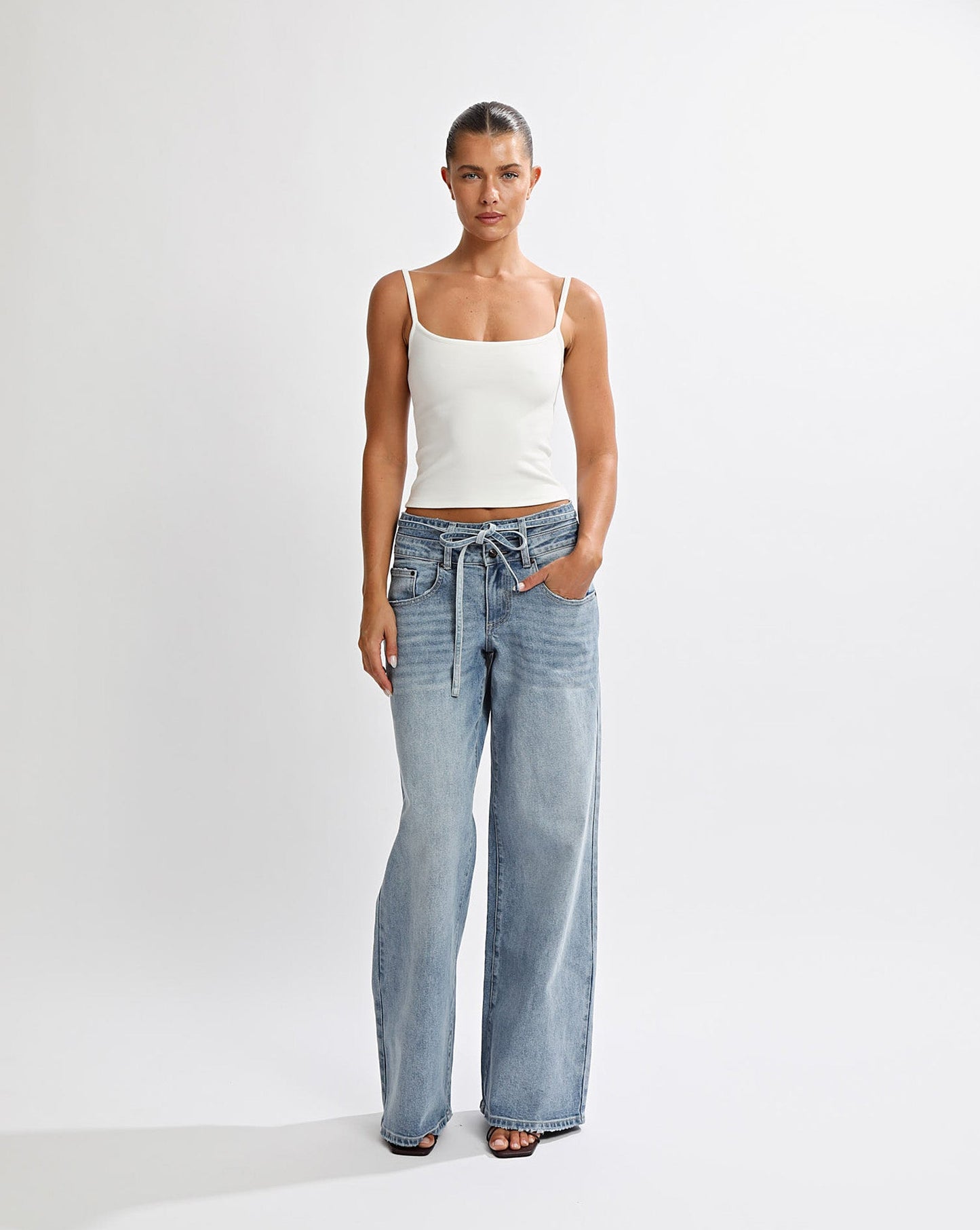 Hansen Baggy Jeans Mid Blue Regular/Tall