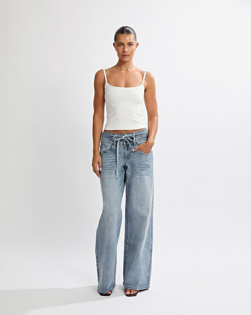 Hansen Baggy Jeans Mid Blue Regular/Tall