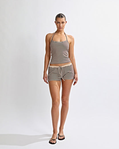 Milan Halter Tank Coffee/Cream