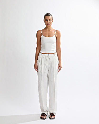 Helena Trousers Off White Cropped