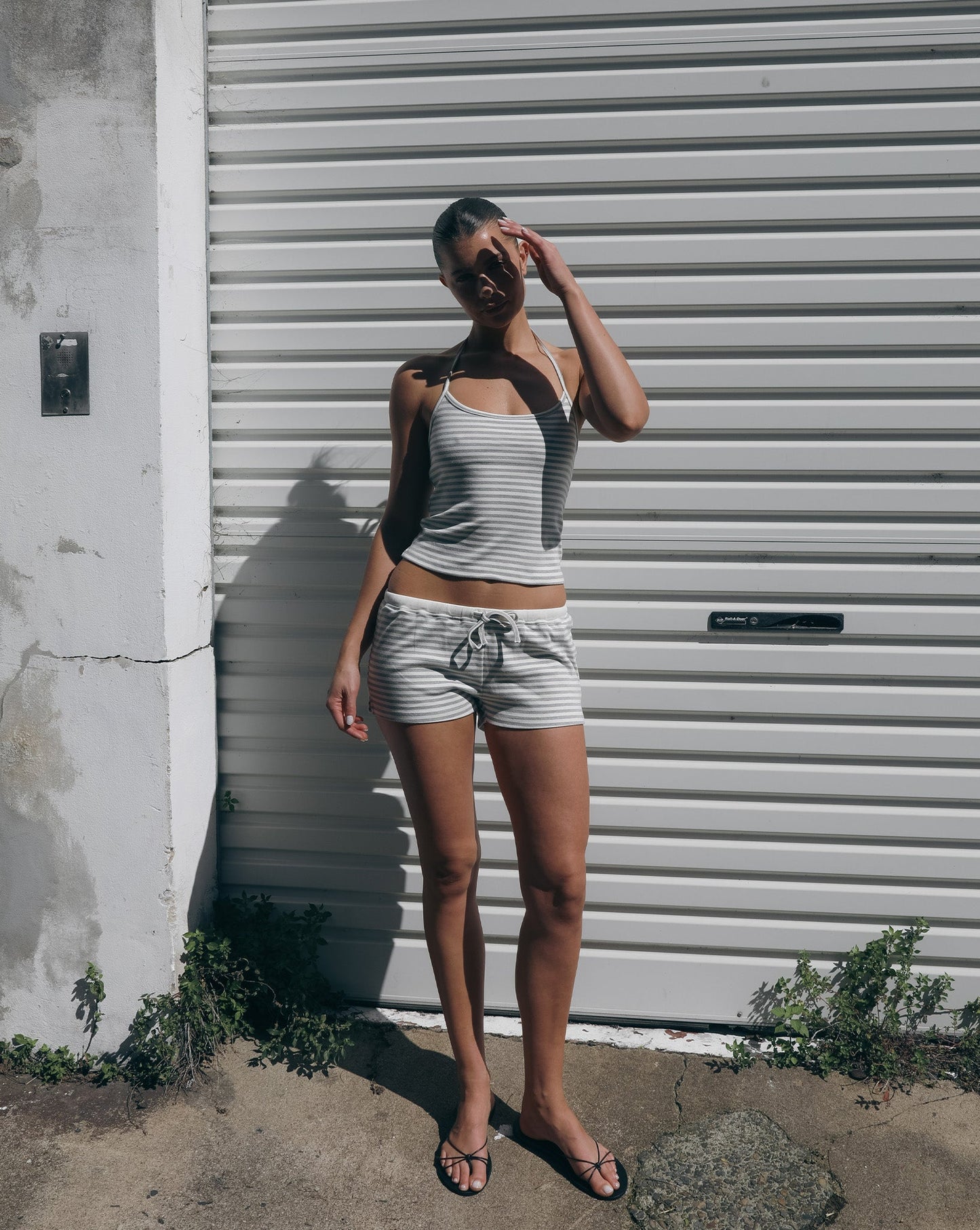 Milan Shorts Grey/White