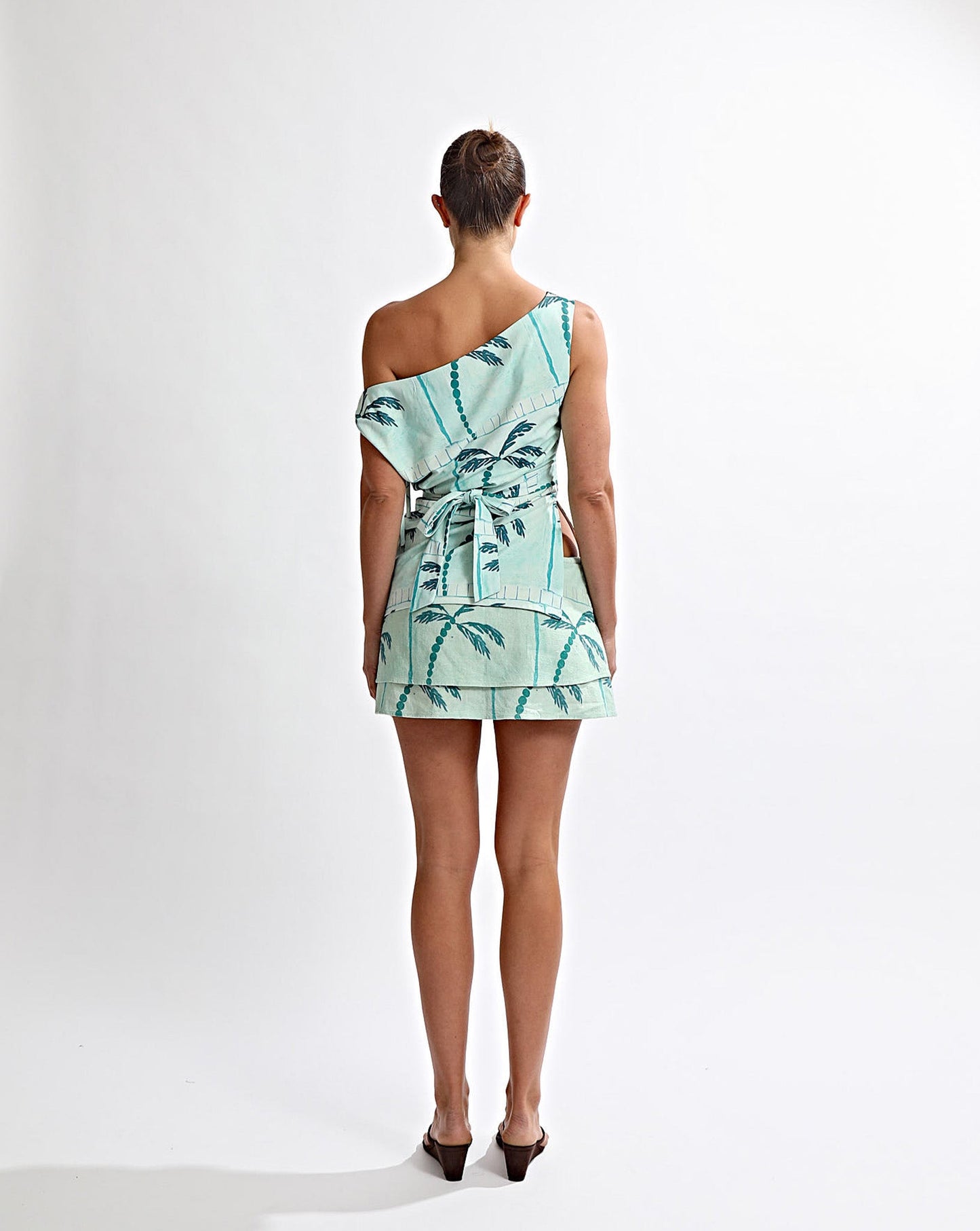 Lani Off Shoulder Top Green Tonic