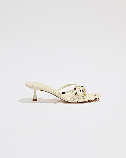 Rommy Heel Yellow Polka