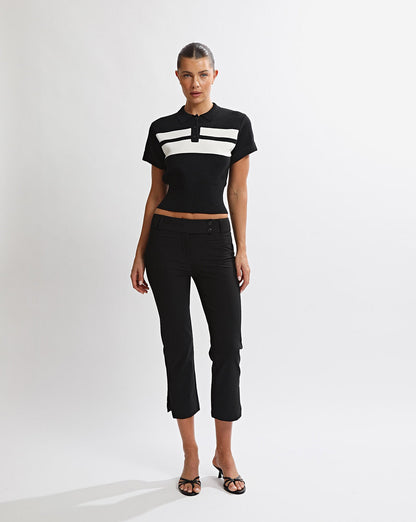 Miranda Capri Trousers Black Cropped