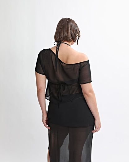 Josephine Off Shoulder Top Black