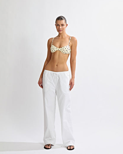 Gabby Pants White Cropped