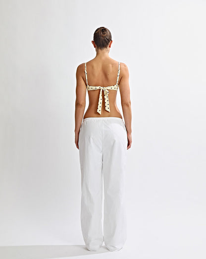 Gabby Pants White Cropped