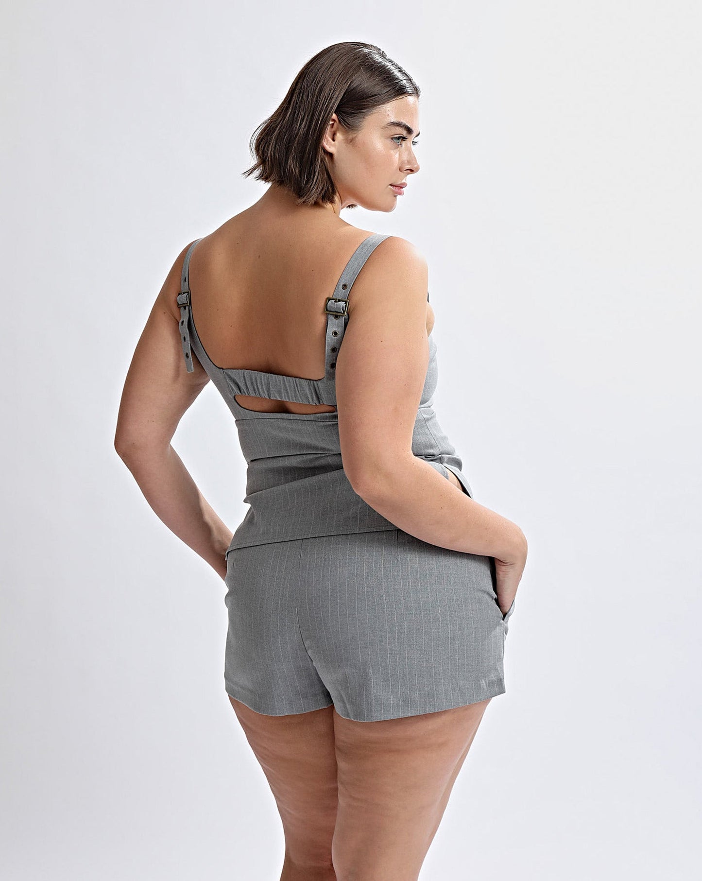 Luca Shorts Grey Stripe