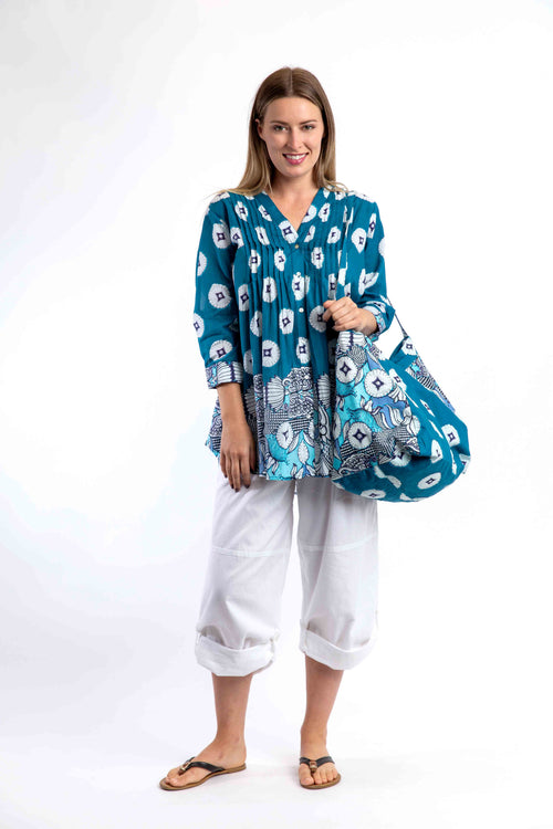 Mozaic tote bag in Venetian Blue