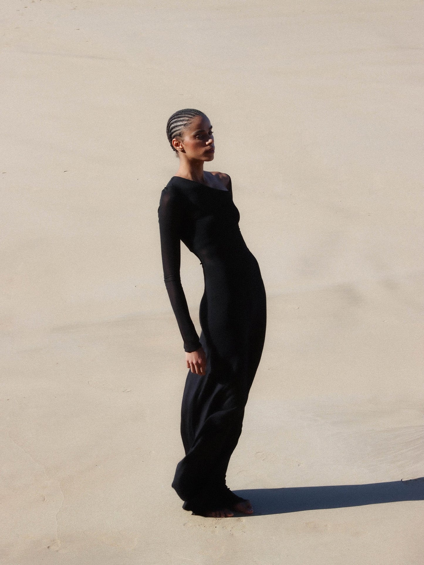 Blane Mesh Maxi Dress Black