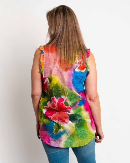 Chilli Top in Pastel Pink Blue and Lime