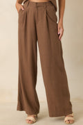 Z Supply Overlook Chestnut Brown Linen Pants