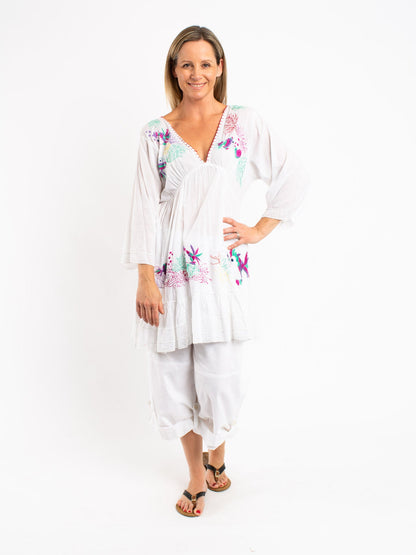 Hand Embroidered Soft Cotton Top