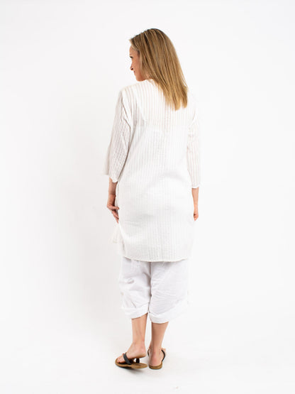 Kurta Style Top in Off White