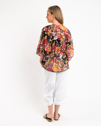 Batwing Top with Gather