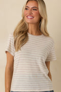 Z Supply Natural Heather Tourist Striped Tee