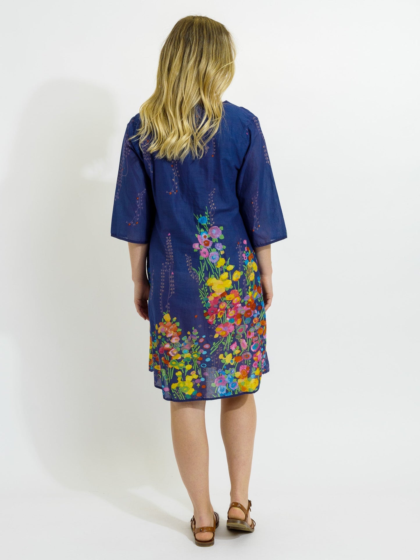 Bangalow Boho Dress in Navy Spring