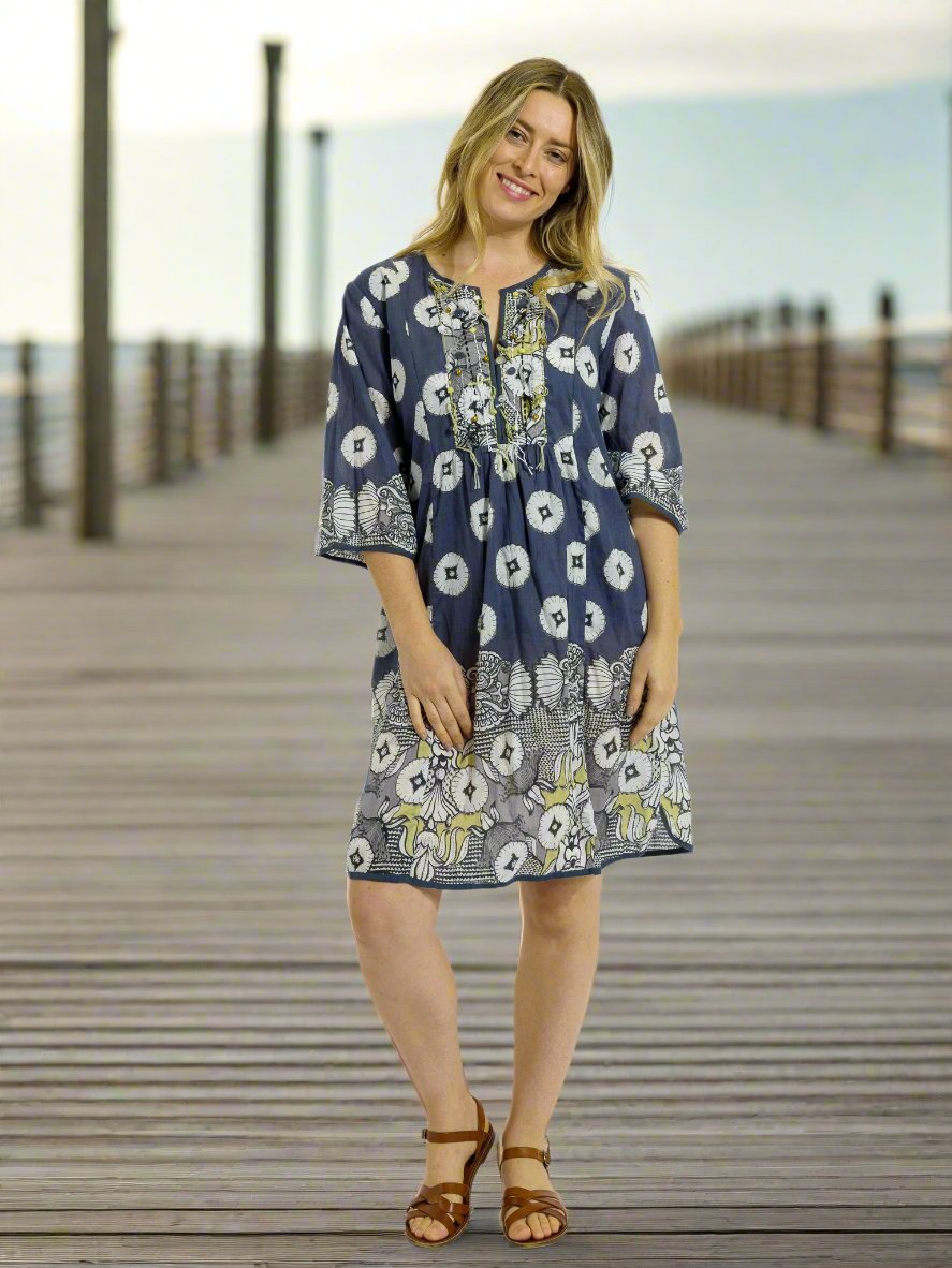 Bangalow Boho Dress in Storm Grey