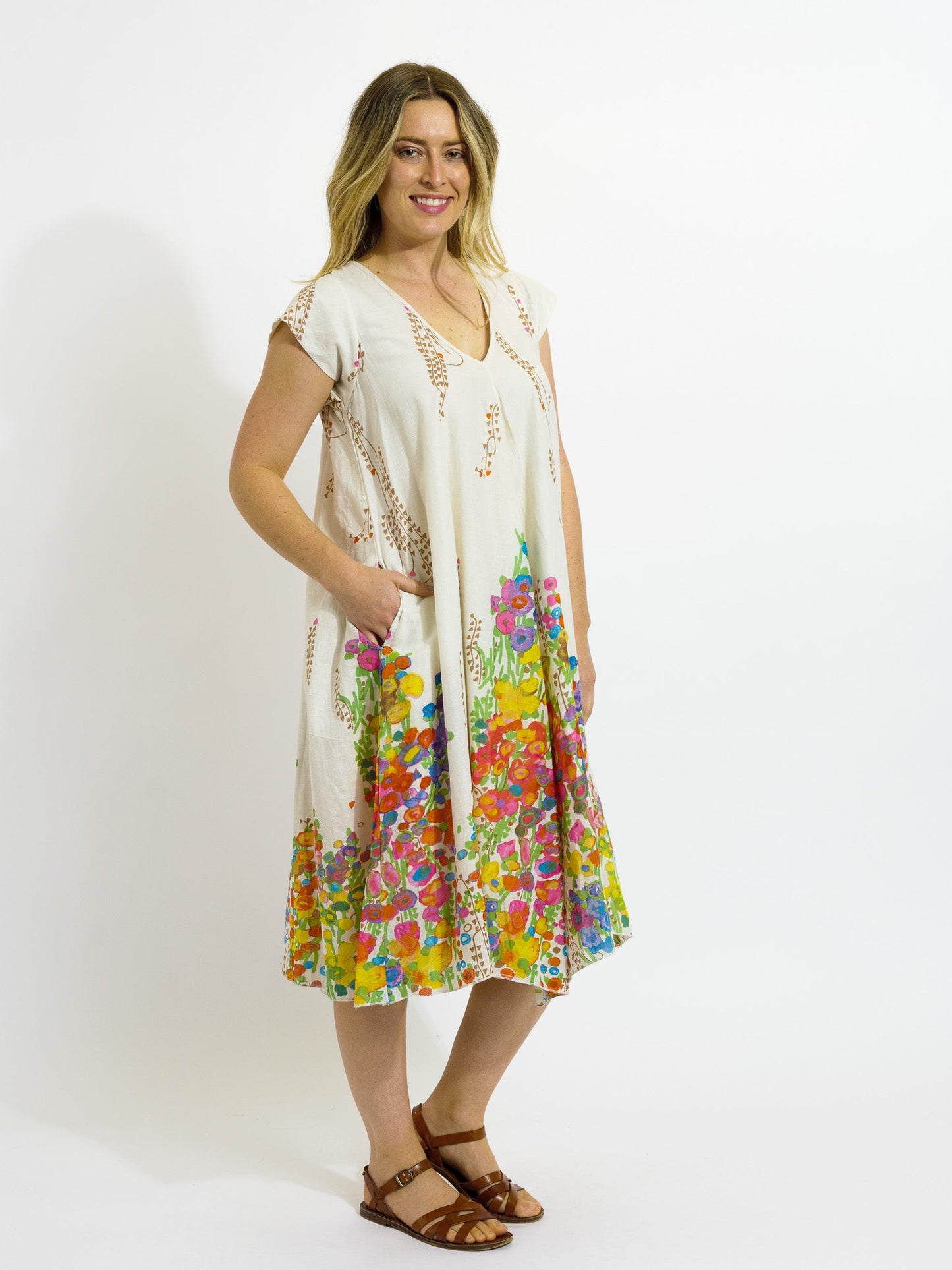 Maheno Dress in Vanilla Spring