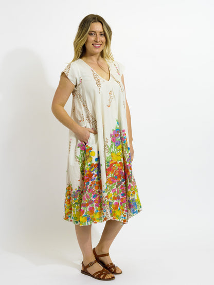 Maheno Dress in Vanilla Spring