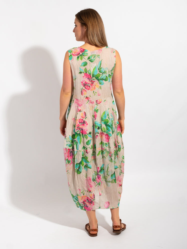 Glasshouse Free Size dress in Beige Pink Pretty