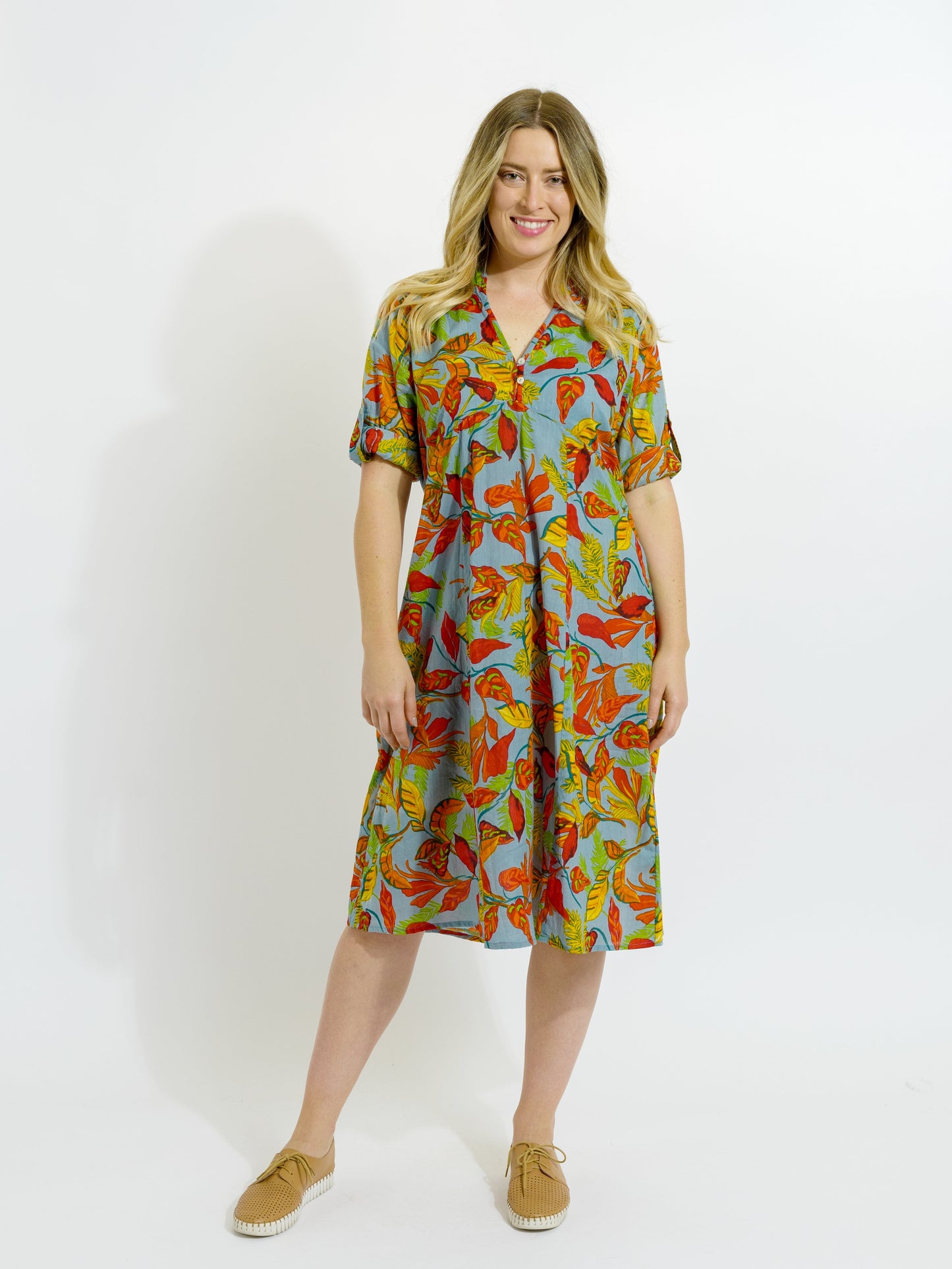 Mareeba Dress in Autumn Leaves