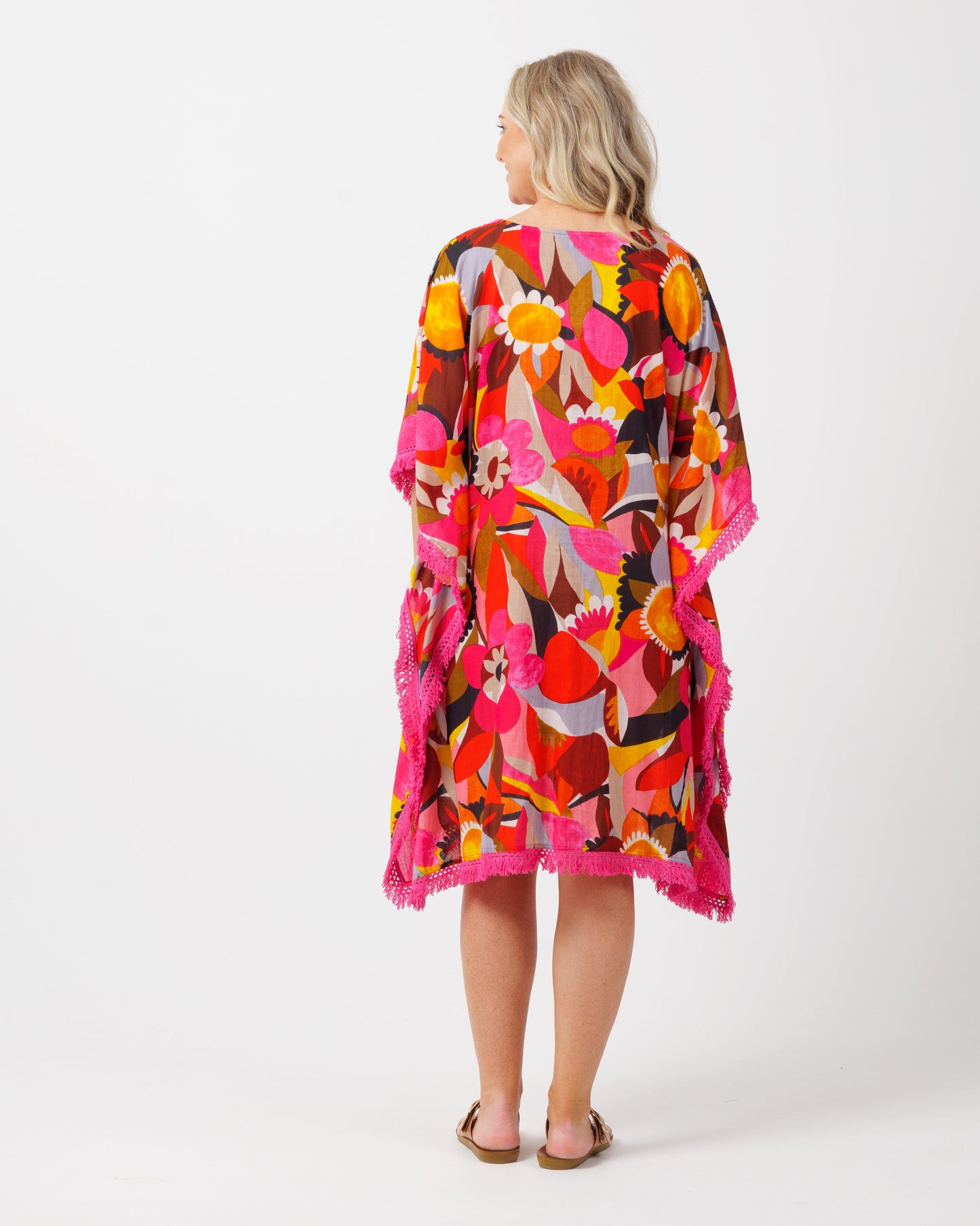 Bedarra Kaftan Dress in Bold Floral